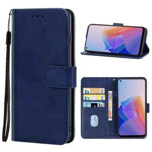 Leather Phone Case For OPPO Reno7 Lite(Blue)