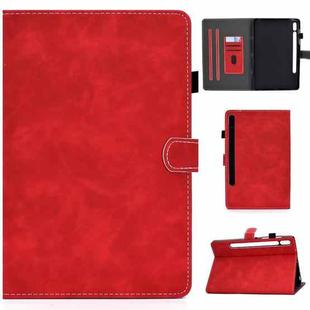 For Samsung Galaxy Tab S8 / S7  Cowhide Texture Smart Leather Tablet Case(Red)