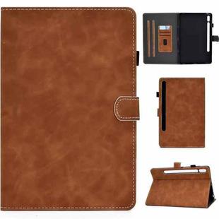 For Samsung Galaxy Tab S8 / S7  Cowhide Texture Smart Leather Tablet Case(Brown)