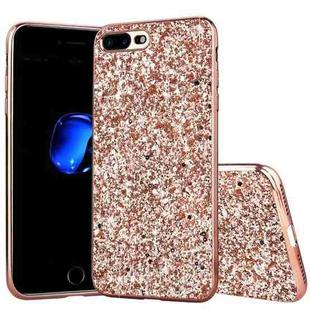 For iPhone SE 2022 / SE 2020 Glitter Powder Shockproof TPU Phone Case(Rose Gold)