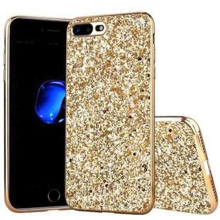 For iPhone SE 2022 / SE 2020 Glitter Powder Shockproof TPU Phone Case(Gold)