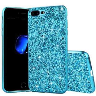 For iPhone SE 2022 / SE 2020 Glitter Powder Shockproof TPU Phone Case(Blue)