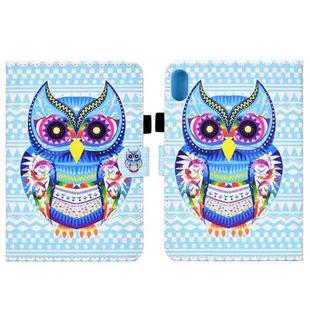 For Lenovo Legion Y700 Colored Drawing Smart Leather Tablet Case(Colored Owl)