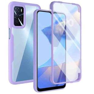 For OPPO A16 / A55 5G Acrylic + TPU 360 Degrees Full Coverage Shockproof Phone Case(Purple)