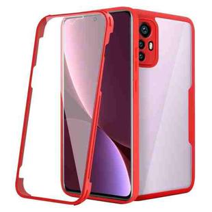 For Xiaomi 12 5G Acrylic + TPU 360 Degrees Full Coverage Shockproof Phone Case(Red)