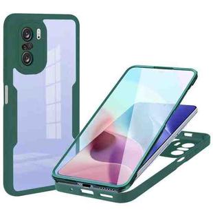 For Xiaomi Redmi K40 Acrylic + TPU 360 Degrees Full Coverage Shockproof Phone Case(Green)