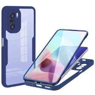 For Xiaomi Redmi K40 Acrylic + TPU 360 Degrees Full Coverage Shockproof Phone Case(Blue)