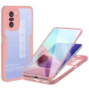 For Xiaomi Redmi K40 Acrylic + TPU 360 Degrees Full Coverage Shockproof Phone Case(Pink)