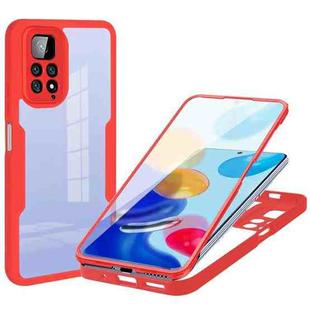 For Xiaomi Redmi Note 11 4G Global Acrylic + TPU 360 Degrees Full Coverage Shockproof Phone Case(Red)
