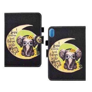 For Lenovo Legion Y700 Colored Drawing Smart Leather Tablet Case(Elephant)