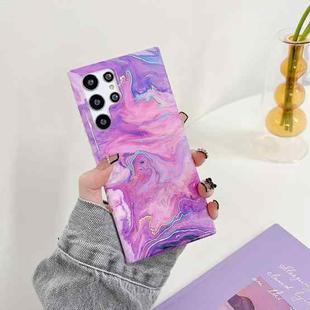 For Samsung Galaxy S22 Ultra 5G Laser Marble TPU Phone Case(Purple Cloud)