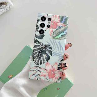 For Samsung Galaxy S22 5G Laser Flower TPU Phone Case(Pink Flower)
