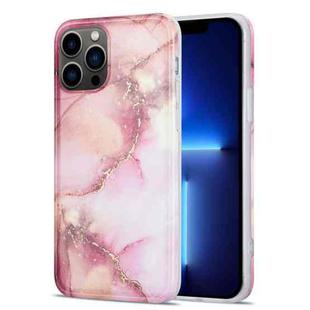 Glazed Marble Phone Case For iPhone 13 Pro(Pink)