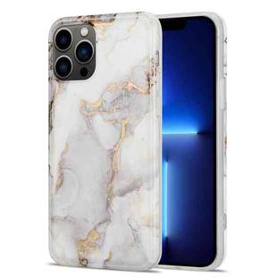 Glazed Marble Phone Case For iPhone 13 Pro Max(White)