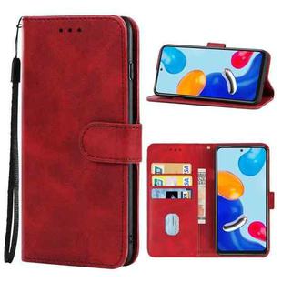 Leather Phone Case For Xiaomi Redmi Note 11 Global(Red)