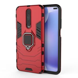 For Xiaomi Redmi K30 Shockproof PC + TPU Protective Case with Magnetic Ring Holder(Red)