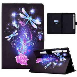 For Samsung Galaxy Tab S8 / S7 Electric Pressed Smart Leather Tablet Case(Butterfly)