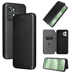 For OPPO Realme GT2 Pro Carbon Fiber Texture Flip Leather Phone Case(Black)