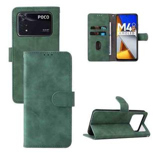 For Xiaomi Poco M4 Pro 4G Skin Feel Magnetic Flip Leather Phone Case(Green)