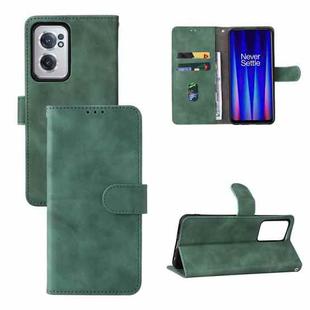 For OnePlus Nord CE 2 5G Skin Feel Magnetic Flip Leather Phone Case(Green)