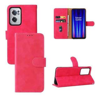 For OnePlus Nord CE 2 5G Skin Feel Magnetic Flip Leather Phone Case(Rose Red)