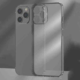 For iPhone 13 Pro Frosted TPU + Glass Phone Case (Transparent Black)