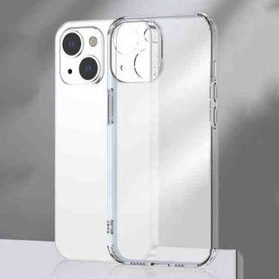 For iPhone 12 Frosted TPU + Glass Phone Case(Transparent)