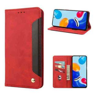 For Xiaomi Redmi Note 11 4G / Note 11S Skin Feel Magnetic Splicing Leather Phone Case(Red)