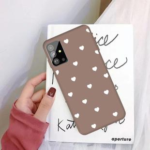 For Galaxy S20+ Multi Love Heart Pattern Frosted TPU Protective Case(Khaki)