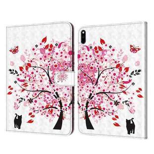 For Huawei Matepad 10.4 3D Painted Pattern Leather Tablet Case(Cat Under the Tree)