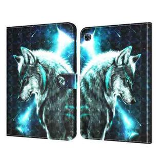 For Huawei Matepad T8 8.0 3D Painted Pattern Leather Tablet Case(Wolf)