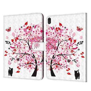 For Lenovo Tab E10 3D Painted Pattern Leather Tablet Case(Cat Under the Tree)
