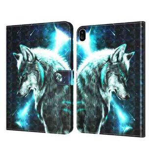 For Lenovo M10 TB-X505L / TB-X505F 3D Painted Pattern Leather Tablet Case(Wolf)