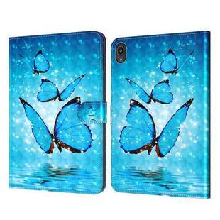 For Lenovo Tab P11 3D Painted Pattern Leather Tablet Case(Three Butterflies)