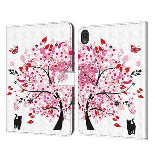 For Lenovo Tab P11 3D Painted Pattern Leather Tablet Case(Cat Under the Tree)