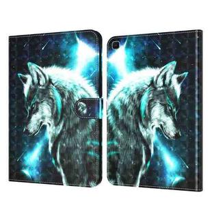 For Samsung Galaxy Tab S6 Lite 3D Painted Pattern Leather Tablet Case(Wolf)