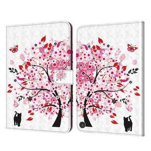 For Amazon Kindle Fire HD 8 2020 3D Painted Pattern Leather Tablet Case(Cat Under the Tree)