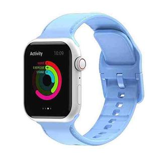 Silicone Stitching Watch Band For Apple Watch Series 8&7 41mm / SE 2&6&SE&5&4 40mm / 3&2&1 38mm(Denim Blue)