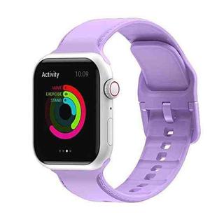 Silicone Stitching Watch Band For Apple Watch Ultra 49mm / Series 8&7 45mm / SE 2&6&SE&5&4 44mm / 3&2&1 42mm(Purple)