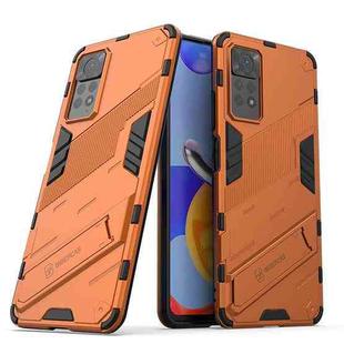 For Xiaomi Redmi Note 11 Pro 5G Gobal Punk Armor 2 in 1 PC + TPU Shockproof Phone Case with Invisible Holder(Orange)