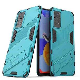 For Xiaomi Redmi Note 11 Pro 5G Gobal Punk Armor 2 in 1 PC + TPU Shockproof Phone Case with Invisible Holder(Blue)