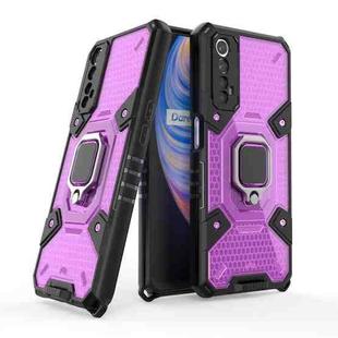 For OPPO Realme 7 Space PC+TPU Shockproof Phone Case with Ring Holder(Purple)