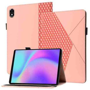 For Lenovo Legion Y700 Rhombus Skin Feel Flip Tablet Leather Case(Rose Gold)