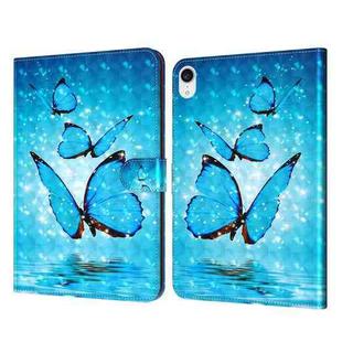 For iPad mini 6 3D Painted Pattern Leather Tablet Case(Three Butterflies)