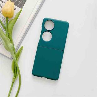 For Huawei P50 Pocket Skin Feel Frosted PC Phone Case(Deep Green)