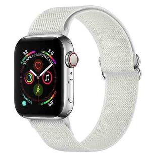 Polyester Nylon Watch Band For Apple Watch Series 9&8&7 41mm / SE 3&SE 2&6&SE&5&4 40mm / 3&2&1 38mm(White)