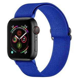 Polyester Nylon Watch Band For Apple Watch Series 9&8&7 41mm / SE 3&SE 2&6&SE&5&4 40mm / 3&2&1 38mm(Royal Blue)