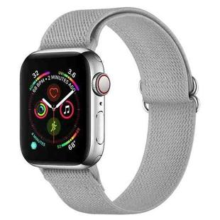 Polyester Nylon Watch Band For Apple Watch Series 9&8&7 41mm / SE 3&SE 2&6&SE&5&4 40mm / 3&2&1 38mm(Grey)