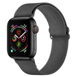 Polyester Nylon Watch Band For Apple Watch Series 9&8&7 41mm / SE 3&SE 2&6&SE&5&4 40mm / 3&2&1 38mm(Dark Grey)