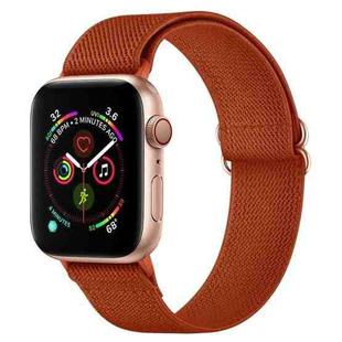 Polyester Nylon Watch Band For Apple Watch Ultra 49mm&Watch Ultra 2 49mm / Series 9&8&7 45mm / SE 3&SE 2&6&SE&5&4 44mm / 3&2&1 42mm(Orange Red)